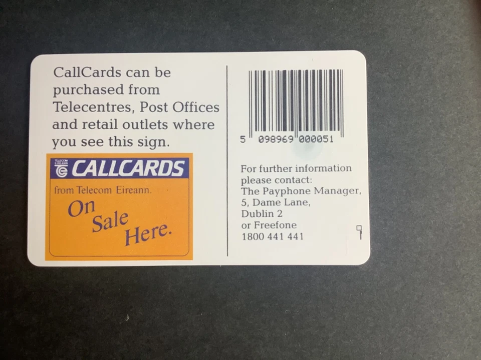 Telecom Eireann Callcard MONTAGE Gemplus Chip Mint Irish Smart Phonecard - Image 2 of 2