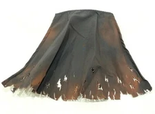 SU-C-BSE-BK: 1/12 Black battle damaged & weathered wired cape for 6" figure