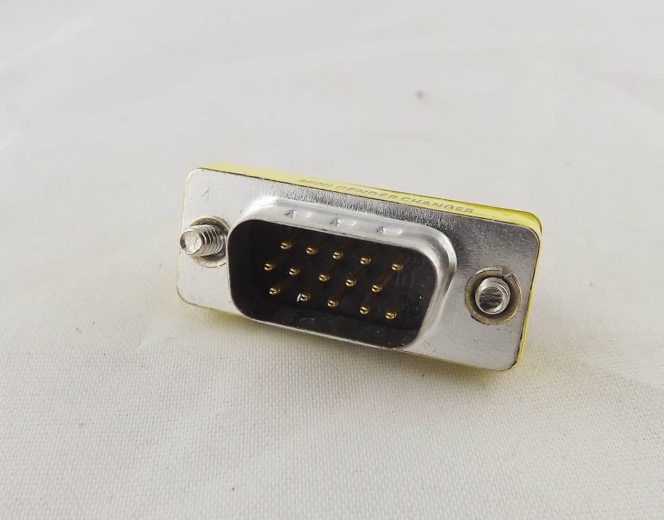 10x VGA/SVGA 15 Pin DB15 Male To Female D-SUB 3 Rows Mini Gender Changer Adapter - Image 4 of 4