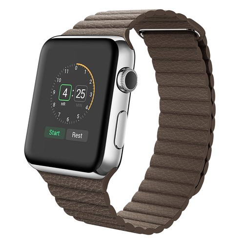 Genuine Leather Loop Magnetic Strap For Apple Watch 7 6 5 4 3 2 1 SE iWatch Band - Picture 11 of 16