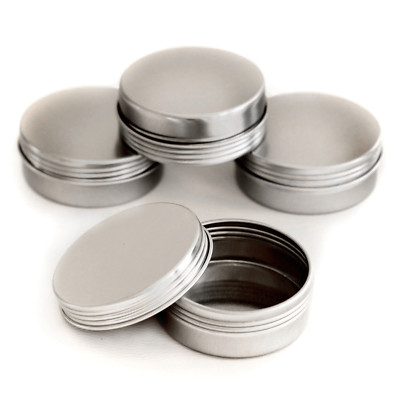 10x15ml Leere Töpfe Lippenbalsam Kerze Schraubdeckel Glas Glitzer Aluminiumdosen Jia10