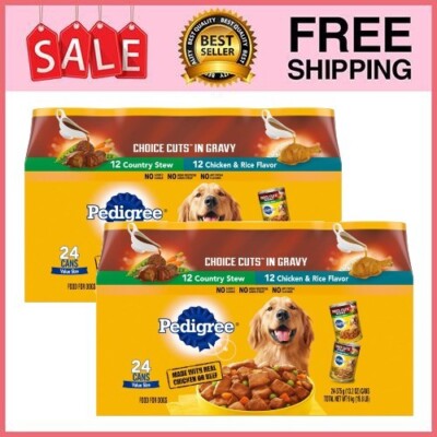 Pedigree Choice Cuts in Gravy Wet Dog Food Variety Pack, oz Cans (48  Pack)