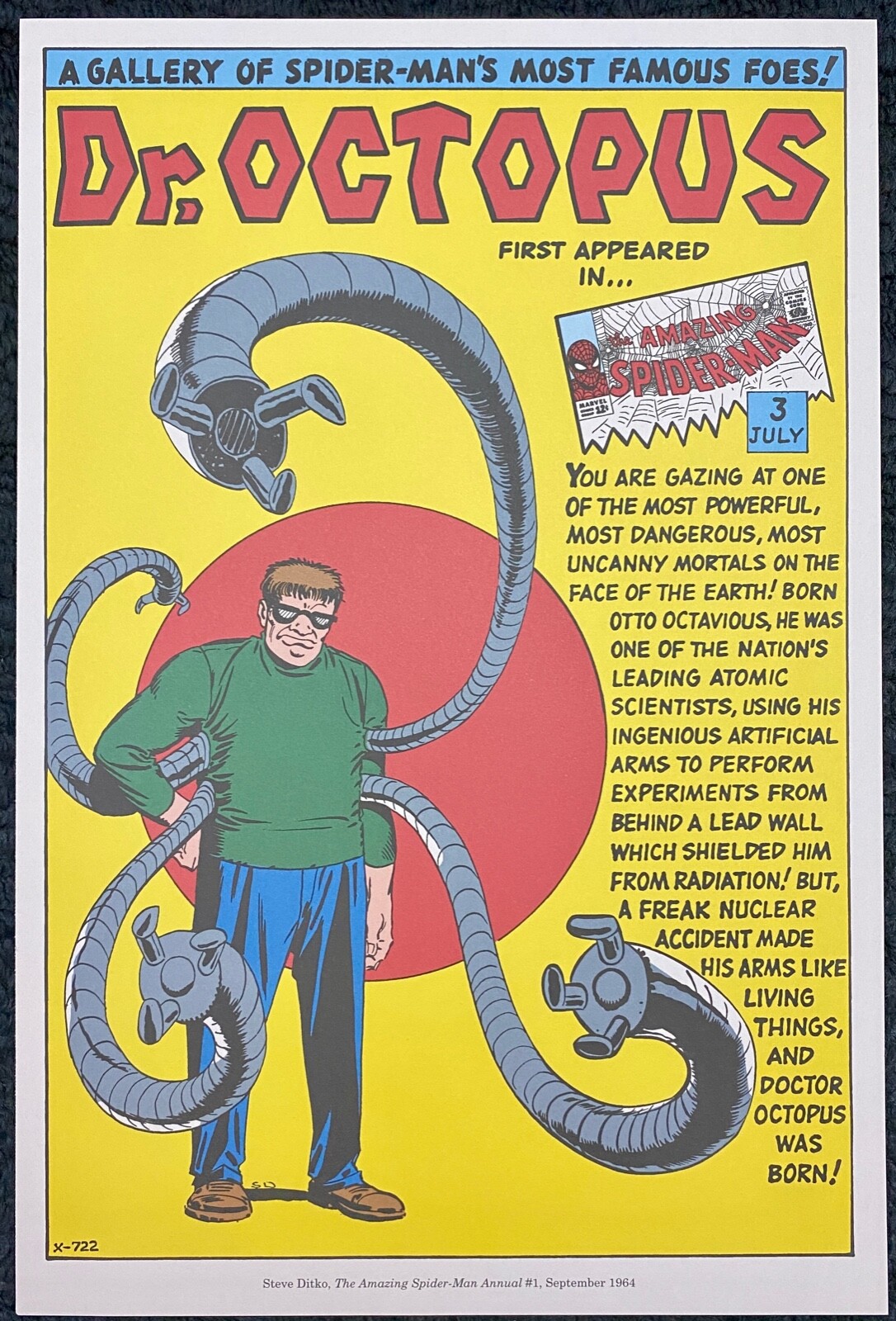 Dr. Octopus Spider-Man by Steve Ditko Marvel Comic Book Poster | eBay