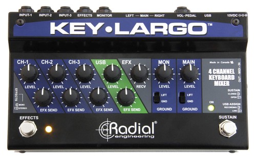 Radial Key Largo Keyboard Mixer with Balanced DI Outs- New! - ProSoundUniverse. - Picture 2 of 6