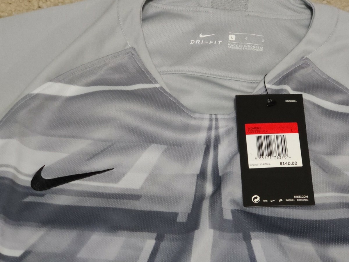 トップス me Nike Women's Gray Soccer Pullover Goalie Goalkeeper Jersey Size