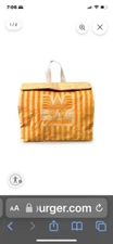 WHATABURGER Burger Texas Logo To-Go bag Backpack Tyvek Bag AND FRIES KEYCHAIN