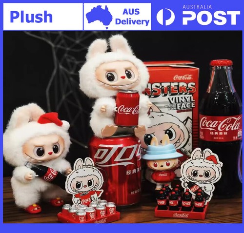 Cola Labubu Figure Toy Kawaii Stuffed Plushies Toys Keychain Accessory Doll Gift