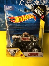 HOT WHEELS MONSTER JAM 2014 NEW TRUCK 1/64 #20 OFF-ROAD “ZOMBIE” + MINI FIGURE