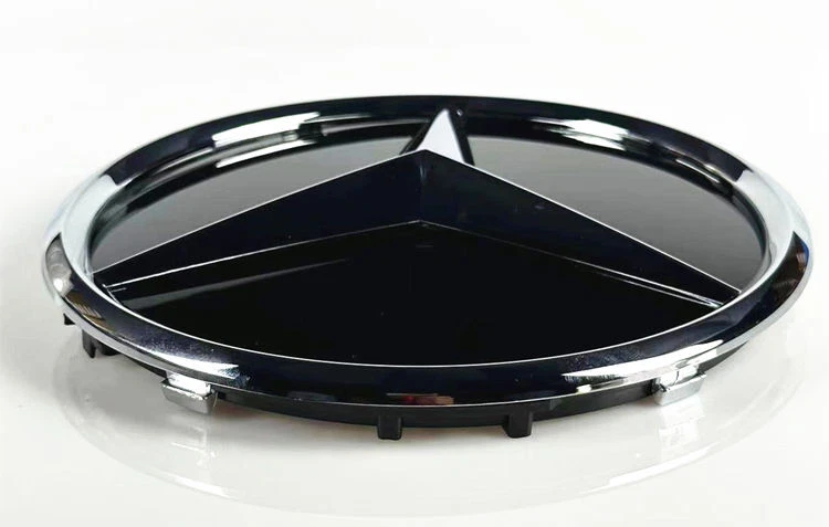 Espejo estrella emblema delantero 3D negro para Mercedes-Benz Clase E W213 E300 2016-2022 Foto 2 de 4