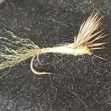 TROUT DRY FLY # 14 PED SPARKLE DUN FRONTIER FISHING FLIES PALE YELLOW
