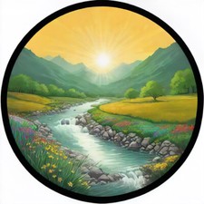 30 Custom Simple Landscape Art Personalized Address Labels