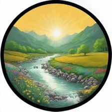 30 Custom Simple Landscape Art Personalized Address Labels