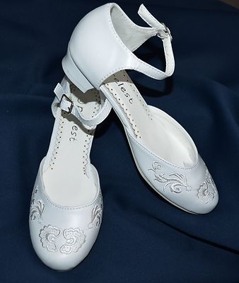 AUSVERKAUF Schuhe 33 -34 weiß zu Kommunionkleid Taufkleid Kleid Hochzeit neu B/H