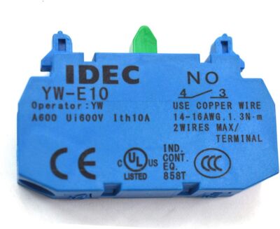 Carus Tool Idec Yw-e10 Contact Block 1No For Cw & Yw Selector Switch New