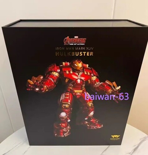 Figura de acción 1/12 Iron Man MK44 Hulkbuster negro dorado LED colección modelo CS - Imagen 13 de 24