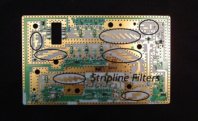Sample Microwave Stripline Filter PCB Educational RF UHF GHz