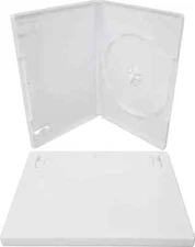 White Empty Replacement DVD or Wii Cases Boxes Standard 14mm