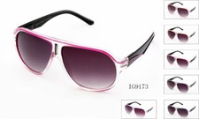 Aviator SunglassesTurbo Transparents Neon Colorful Spring Hinge Retro UV 100 