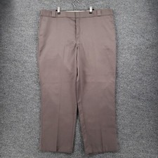 NEW Dickies Pants Mens 44x30 Gray 874 Original Fit Flex Chino Flat Front Trouser