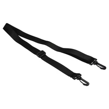 59" Shoulder Strap, 0.98" Width Adjustable Strap with Plastic Hooks, Black