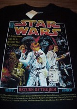 VINTAGE STYLE STAR WARS Luke Skywalker Princess Leia T-Shirt MEDIUM NEW w/ TAG