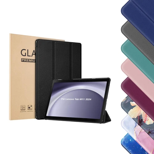 Tablet Schutzhülle für Lenovo Tab M11 2024 11.0" Klapp Hülle Cover Case + Glas