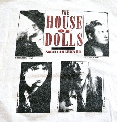 Vintage 80s Gene Loves Jezebel House of Dolls Concert Tour T Shirt Size XL