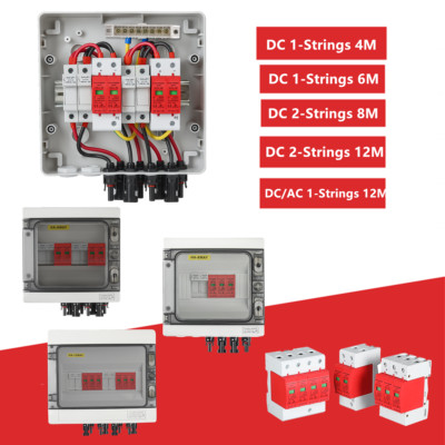 Solar Anschlusskasten DC 1-2-3-4 Strings Überspannungsschutz T2 Solarpanel DHL