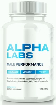 Alpha Labs  Male Health Pills to Boost T-Levels for Intimate Drive 60ct