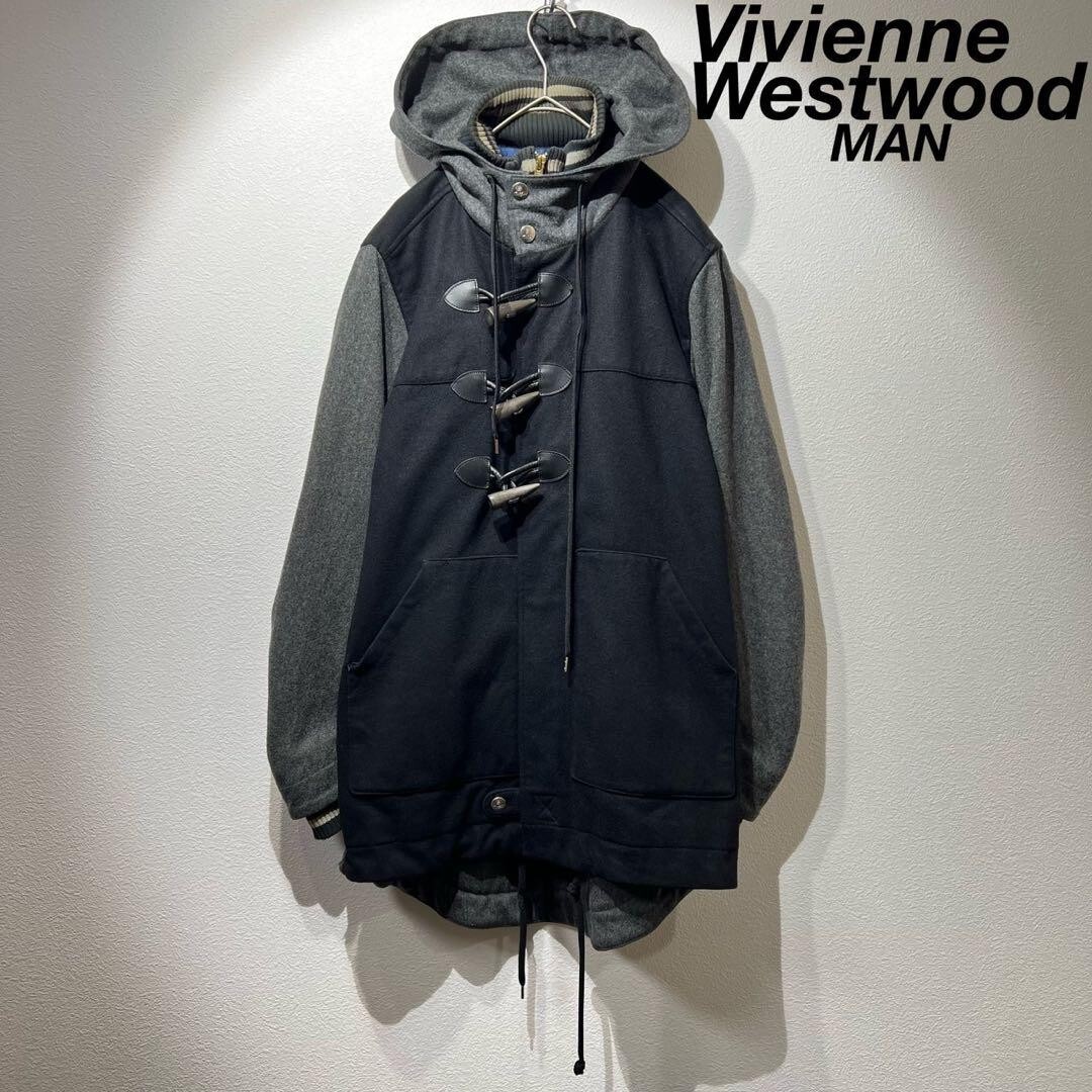Vivienne Westwood MAN Men's Deformed Duffle Coat Jacket Wool Vivienne Westwood MAN Men's Deformed Duffle Coat Jacket Wool