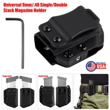 IWB/OWB Magazine Holster Fit: 9mm/.40 Single Stack,Glock 43 Glock 19 19X 17 26