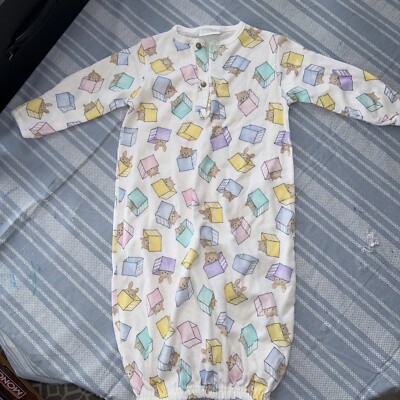 Vintage Carters Infant White Animal In Pastel Color Boxes Baby