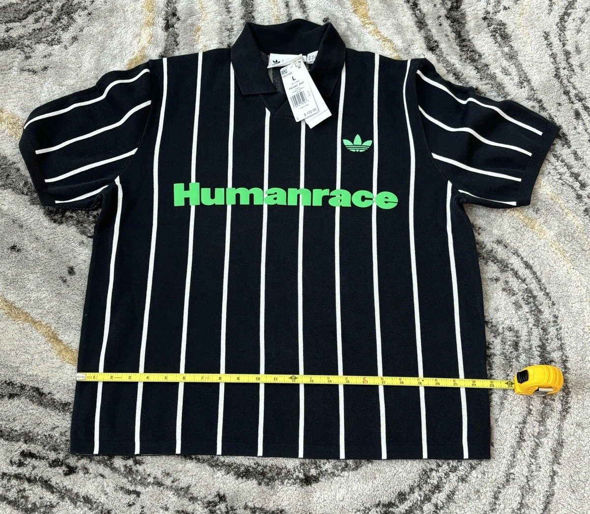 00's Pharrell Williams ビンテージ ポロシャツ USA製 Adidas X Pharrell Williams Humanrace Night Gray Knit Jersey Size