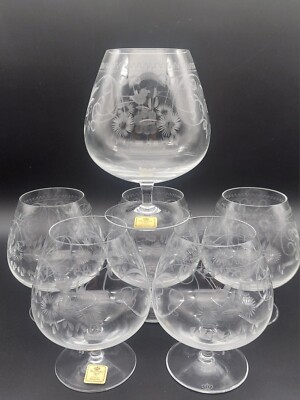 6 Theresienthal ''Bernadotte '' XL Cognac-Schwenker Brandygläser. Handarbeit. 