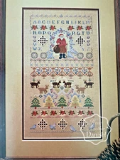 Vtg Rare Christmas in Cross-Stitch Hardanger Sampler 1989 pattern only