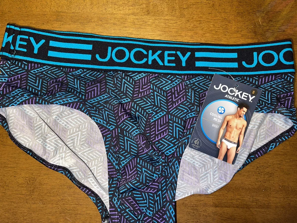 NEW - JOCKEY® COOLING MESH LOW-RISE BRIEF - SPORT BLUE/PURPLE /TEAL - S  (28-30)