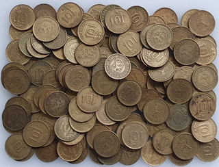 Finland 10 Markkaa 1952 1962 a. 130 Pcs. Lot. KM# 38 Aluminum bronze!