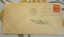 U.S.1938-JOHN QUINCY ADAMS-FDC-#ED07