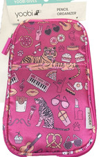 Yoobi Mirrored Icons Bookpack Pencil Case Pouch Storage School Supply Brand new!