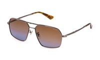 Police Sonnenbrillen SPLL86 0SC2 Grau Braun Herren