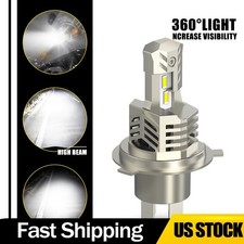 1/2X H4/9003/HB2 Motorcycle LED Bulbs 300% Brighter 6000K White High Low Beam