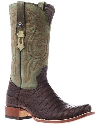 Tanner Mark Men's Caiman Belly Print Western Boot - Square Toe - TM201786