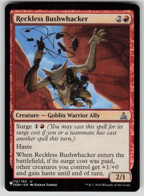 Reckless Bushwhacker Uncommon The List Reprints 116/184 MTG Near Mint 2020