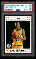 KEVIN DURANT 2007 TOPPS ROOKIE CARD #2 PSA 8 NM-MT 2007-2008 NBA BASKETBALL RC .. rookie card picture