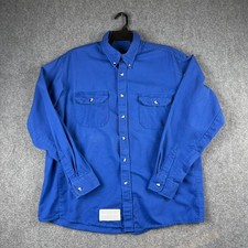 Bulwark UltraSoft FR Flame Resistant Work Shirt Mens XL RG Royal Blue 2 Pocket