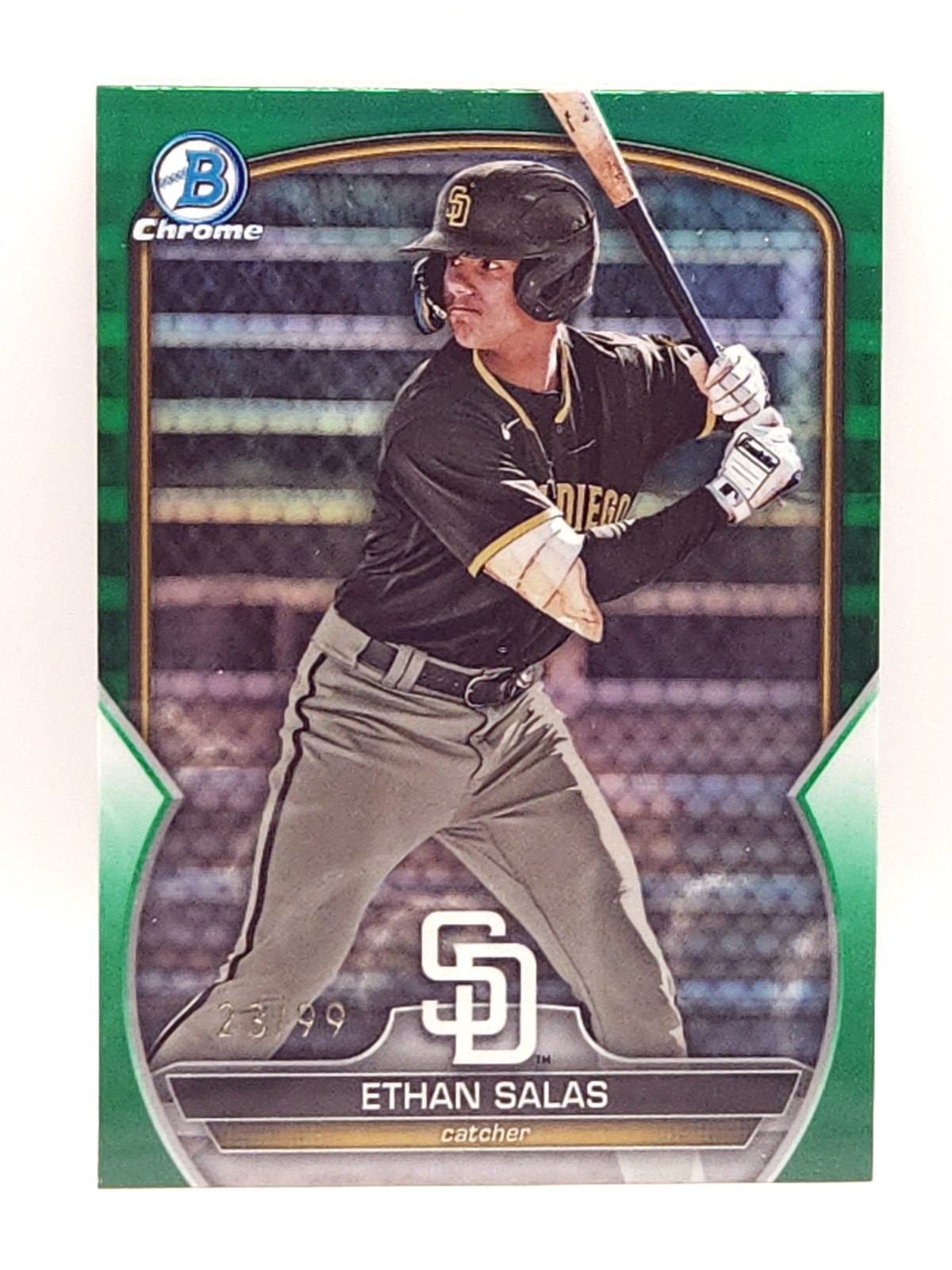 2023 Bowman Draft - Chrome Ethan Salas #BDC-1 Green Refractor /99 (RC)
