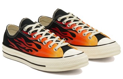 Size 8 - Converse Chuck 70 Low Archival Flame Print for sale