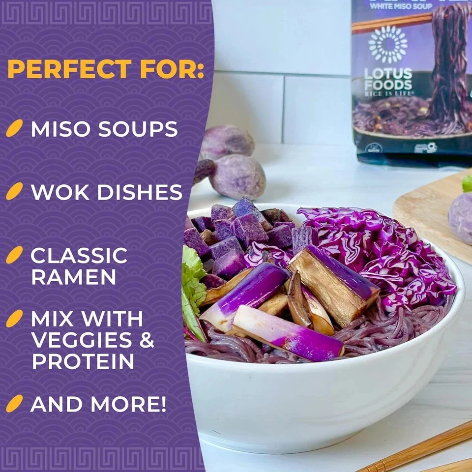 Lotus Foods Forbidden Rice Ramen White Miso Soup, 2.8 oz,Gluten-Free(PACK OF 10) - Image 3 of 4