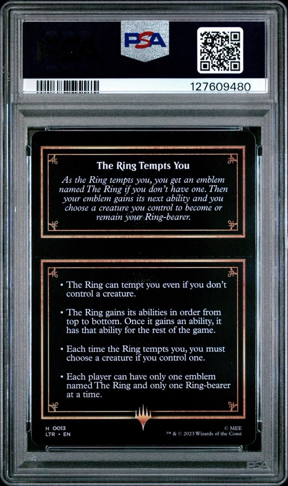 2023 Magic The Gathering Lord Of The Rings #13 The Ring PSA 10 GEM MINT- LOW POP - Image 2 of 3