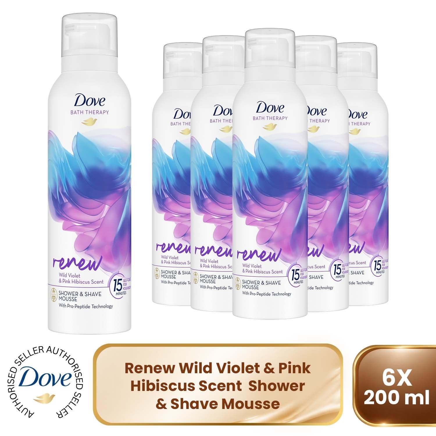 Dove Bath Therapy Renew Shower & Shave Mousse with Niacinamide 200ml 3 Pack - Image 3